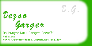 dezso garger business card